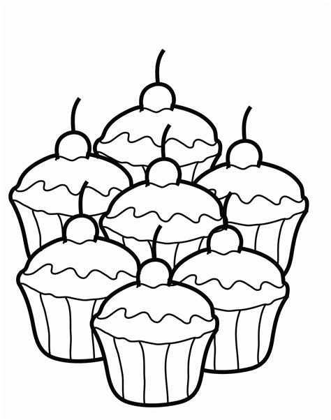 printable cupcake coloring pages coloring home