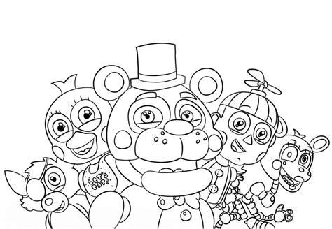 fnaf coloring pages  printable coloring pages  kids