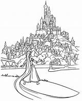 Coloring Rapunzel Tower Kingdom Pages Printable Father His Rapunzels Color Getcolorings Colo Print sketch template