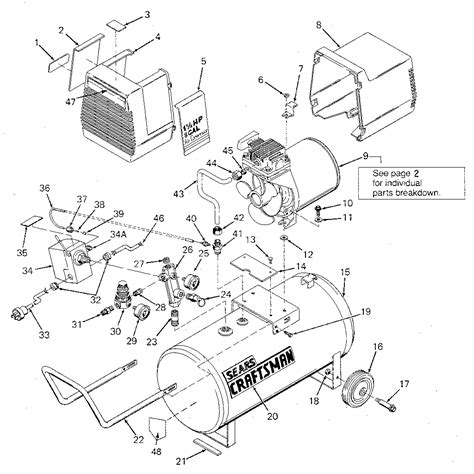 Craftsman Oilless Air Compressor Parts Model 919153310 Sears