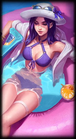 Pool Party Caitlyn League Of Legends Skin Lol Skin