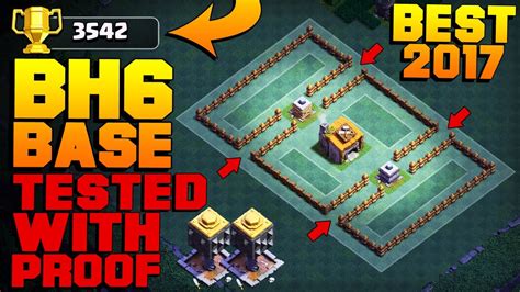 Best Builder Hall 6 Base 3500 Proof New Coc Bh6 Base After Night