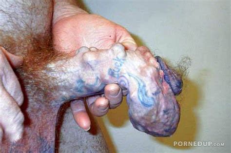 weird lump tattoo cock porned up