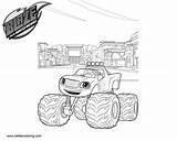 Blaze Coloring Pages Monster Car Machines Printable Kids Color sketch template