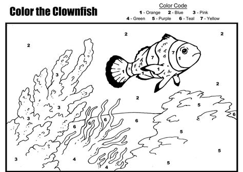 fish color  number coloring pages  bunny coloring pages