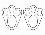 Bunny Paws Footprints Conejo Footprint Ears Vorlage Templateroller Patternuniverse Stencils Osterhase Conejos Coelho Huellas Pascua Hasen Schablone Vorlagen Coniglio Educacion sketch template
