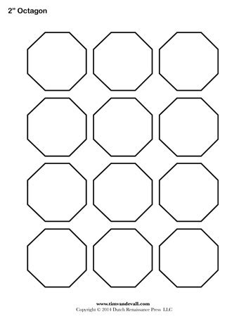 octagon template blank  tims printables