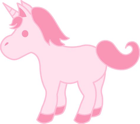 cute baby pink unicorn  clip art