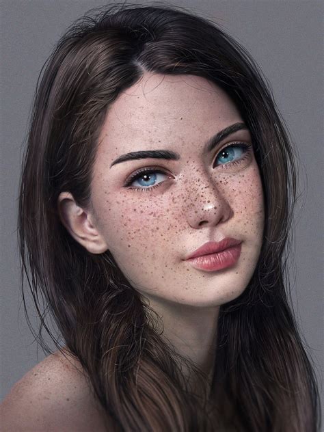 pin by manuelfanart on bellezas digitales art girl freckles
