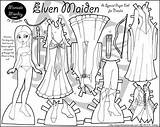 Marisole Monday Paper Dolls Elven Maiden Printable Friends Paperthinpersonas Princess Pages Color Mondays Click sketch template