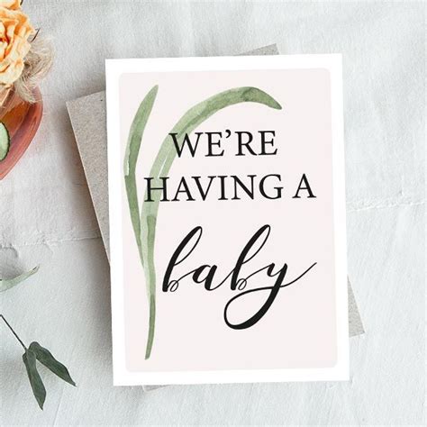 baby  printable pregnancy announcement cards