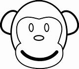 Monkey Face Template Choose Board Coloring Templates Pages Kids sketch template