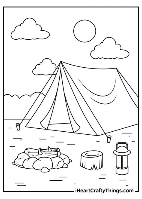 camping coloring pages   printables