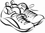 Shoes Running Clipart Drawing Draw Sneakers Panda Suggest sketch template