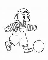 Coloring Bear Brown Little Kids Color Print Simple Pages Justcolor sketch template