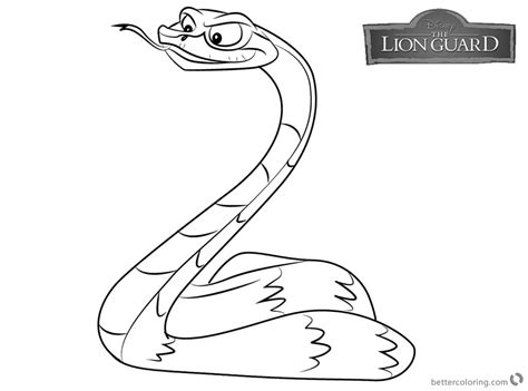 lion guard coloring pages ushari  printable coloring pages