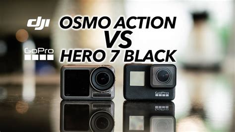 dji osmo action gopro hero  black comparison youtube