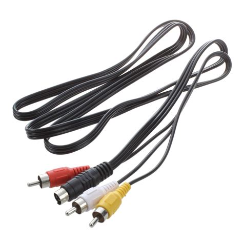 hot salelong  pin  video   male rca composite cable black dw