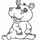 Hippo Coloring Pages Baby Hippopotamus Outline Drawing Kids Fiona Hippogriff Color Printable Template Getcolorings Typhlosion Print Cool2bkids Getdrawings Colorin sketch template