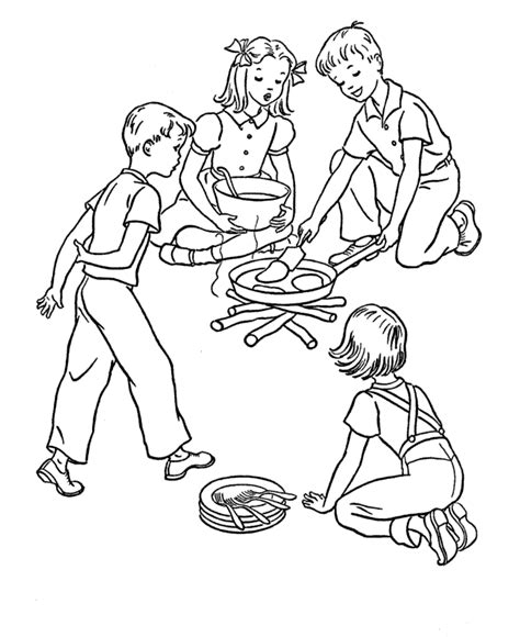 camping coloring pages  childrens printable