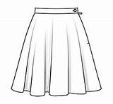 Coloring Skirt Pages Girls Fashion sketch template