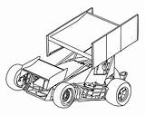 Sprint Car Coloring Pages Getcolorings Color Printable sketch template