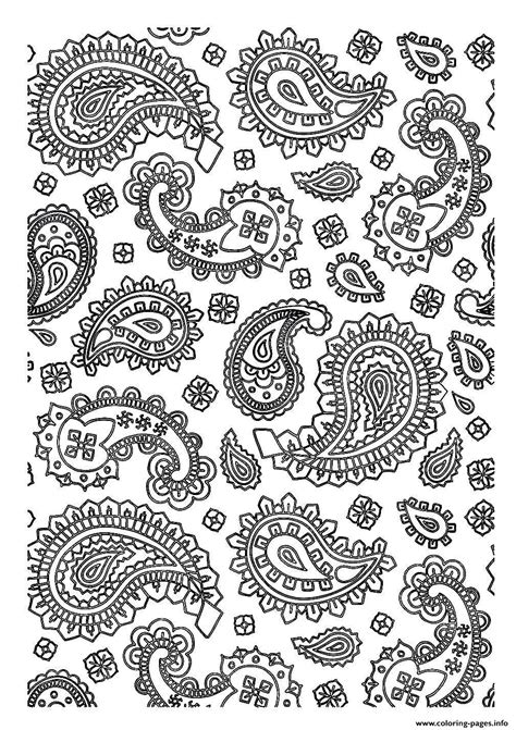 adult patterns paisley  coloring pages printable