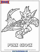 Coloring Skylanders Punk sketch template