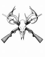 Deer Skull Tattoo Tattoos Drawings Drawing Buck Coloring Guns Pages Skulls Hunting Outline Deviantart Designs Gun Cool Clip Body Clipart sketch template