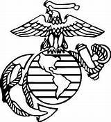 Marine Corps Logo Globe Anchor Eagle Silhouette Usmc Navy Marines States United Decal Vinyl Army Symbol Drawing Emblem Ebay Decals sketch template