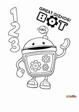 Umizoomi Coloring Pages Bot Team Kids Coloring4free Fun Votes sketch template