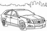 Cadillac Coloring Pages Cts Car Sport 1950 Cars Escalade Carscoloring Template sketch template