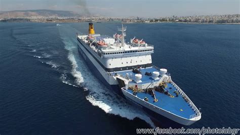 aerial drone video blue galaxy leaving piraeus port youtube