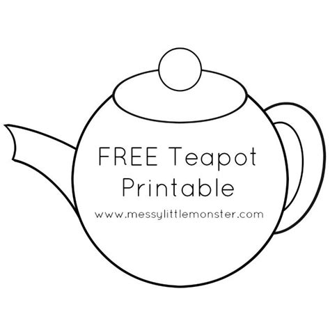 youre tea riffic teapot craft  printable teapot template tea