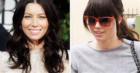 Braless Jessica Biel Shows Off Her New Bangs Us Weekly