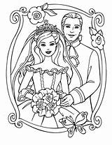 Coloring Barbie Pages Wedding Rocks sketch template