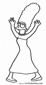 Coloriage Marge Simpson Simpsons sketch template