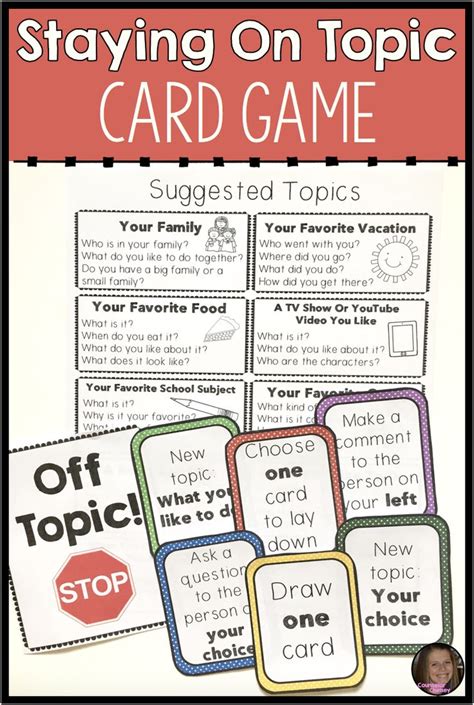 conversation skills card game  initiating staying  topic turn