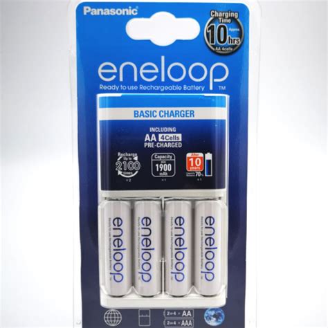 Panasonic Eneloop Basic Charger With 4pcs Aa Rechargeable Battery
