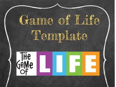 customizable game  life template teaching resources