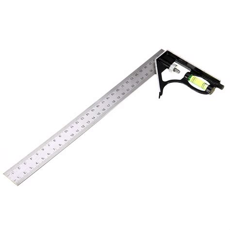 pc mm length combination square stainless steel engineers square level tools  carpenters