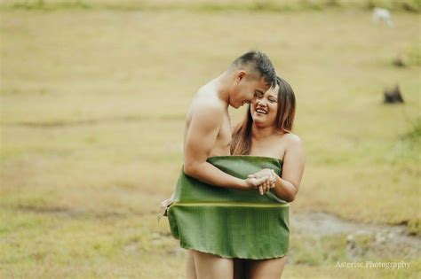 Couple Pose As Adam And Eve In Prenup Photo Shoot