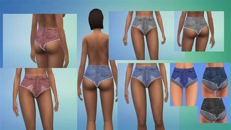 Simsdom Sims 4 Girl Shorts Pants Madison Denim Shorts By