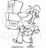 Carrying Delivery Toonaday Lineart sketch template