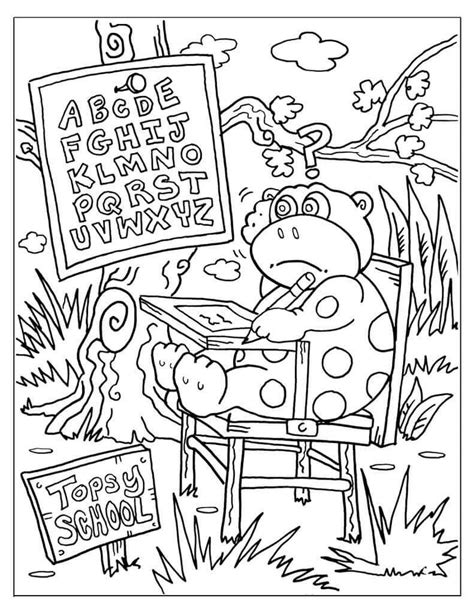 printable   school coloring pages