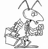 Ant Suitcase Man Coloring Business Pages Bring Two Place Getdrawings Getcolorings sketch template