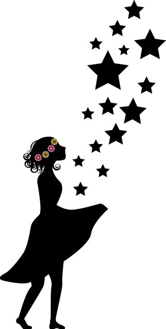 kostenloses bild auf pixabay blumenmädchen sterntaler mädchen fairy silhouette girl