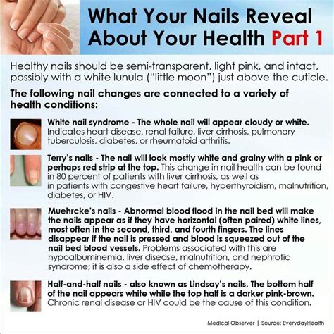 pin  doris pool  secret medical body health health nail disorders