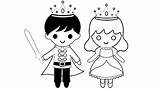 King Coloring Queen Pages Boy Girl Kids Little Cartoon Drawing Drawings Getdrawings Getcolorings Color Printable Paintingvalley sketch template