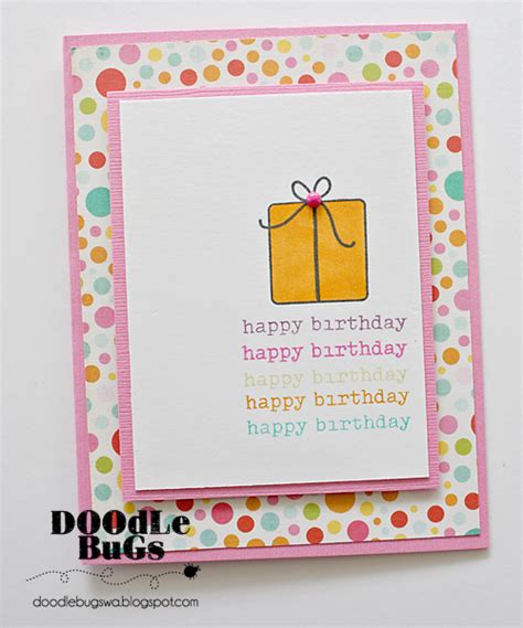 doodlebugs quick  easy birthday cards